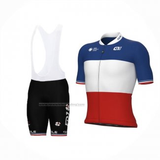 2024 Fietskleding Groupama-FDJ Rood Wit Blauw Korte Mouwen En Koersbroek