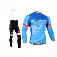 2014 Fietskleding Castelli Rood Azuur Lange Mouwen en Koersbroek