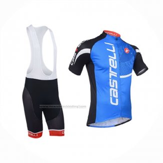 2013 Fietskleding Castelli Zwart en Blauw Korte Mouwen en Koersbroek