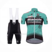 2017 Fietskleding Bianchi Countervail Groen Korte Mouwen en Koersbroek