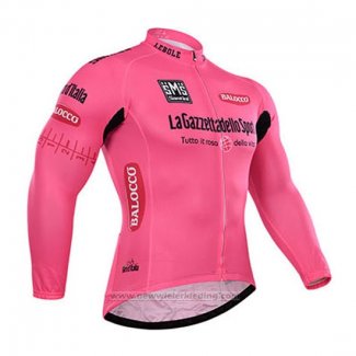 2015 Fietskleding Giro D'italia Roze Lange Mouwen en Koersbroek