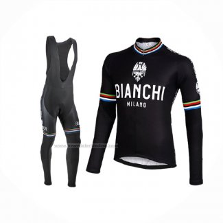 2017 Fietskleding Bianchi Milano Ml Zwart Lange Mouwen en Koersbroek