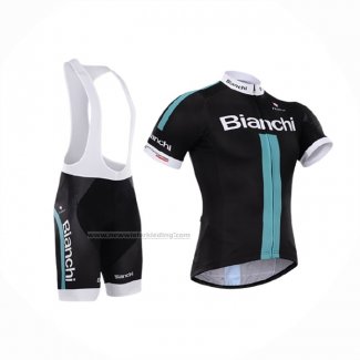 2015 Fietskleding Bardiani Zwart en Blauw Korte Mouwen en Koersbroek