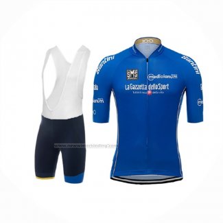 2017 Fietskleding Giro D'italia Blauw Korte Mouwen en Koersbroek