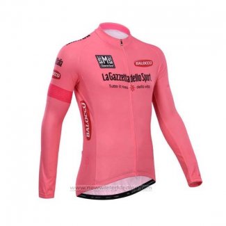 2014 Fietskleding Giro D'italia Roze Lange Mouwen en Koersbroek