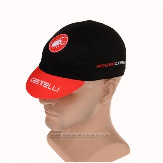 2015 Castelli Fietsmuts Cycling Zwart en Rood.Jpg