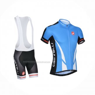 2014 Fietskleding Castelli Blauw en Zwart Korte Mouwen en Koersbroek