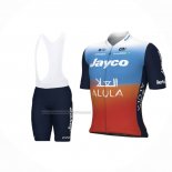 2024 Fietskleding Jayco AlUla Blauw Oranje Korte Mouwen En Koersbroek