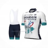 2024 Fietskleding Bahrain Victorious Wit Korte Mouwen En Koersbroek